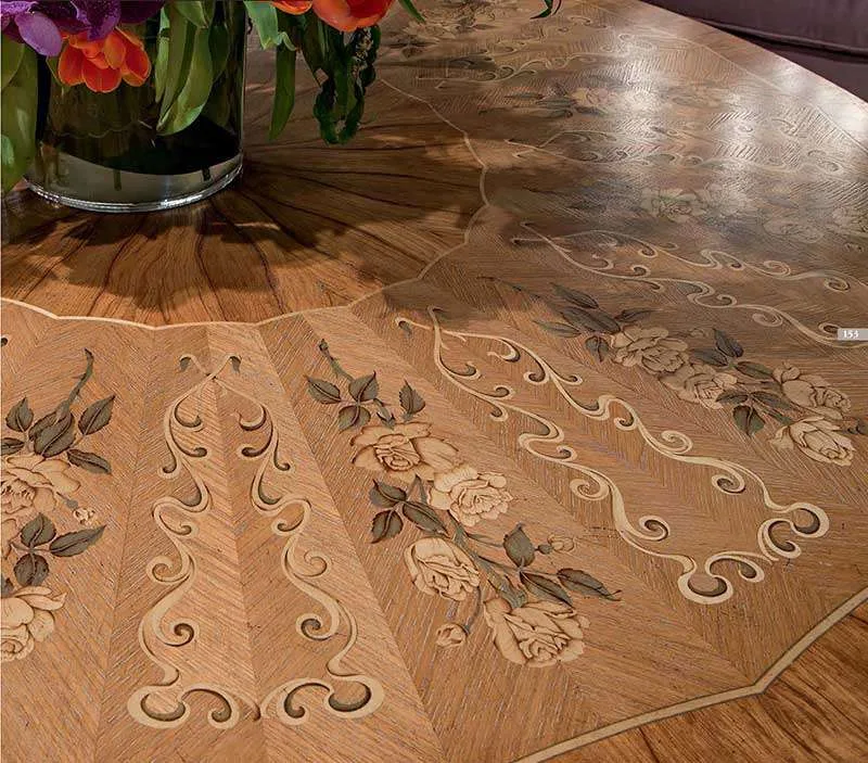 Customize Your Classic Round Dining Table to Fit Your Style detail view – Dining tables design for Dining Room Ensemble