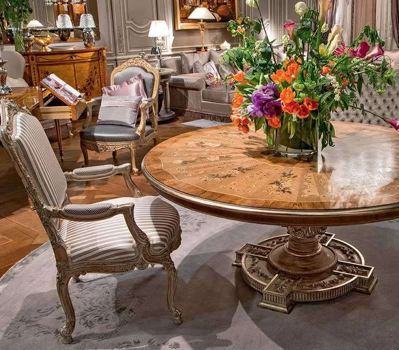 Customize Your Classic Round Dining Table to Fit Your Style material texture – Dining tables design
