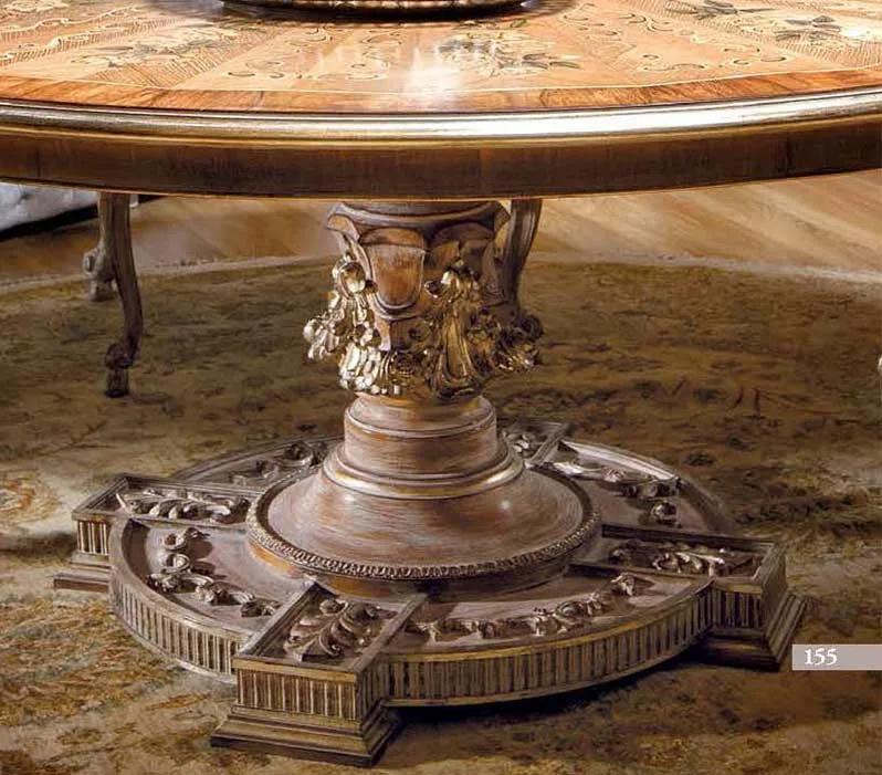 Customize Your Classic Round Dining Table to Fit Your Style craftsmanship close-up – Dining tables design