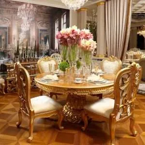 LClassic Wooden Round Dining Tables for 6: Timeless Charm