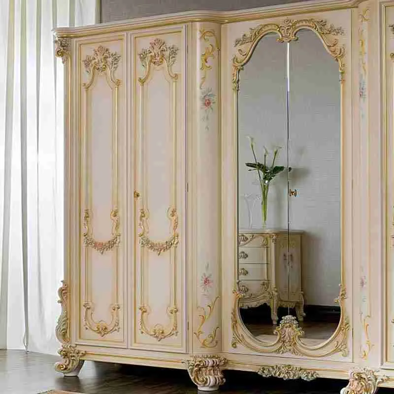 Custom 6-Door French Wardrobe | Stylish & Functional Design craftsmanship close-up – Wardrobes design