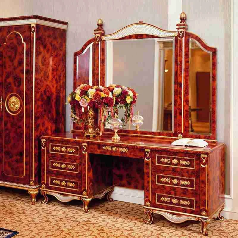 Neoclassical Burl Veneer Dressing Table