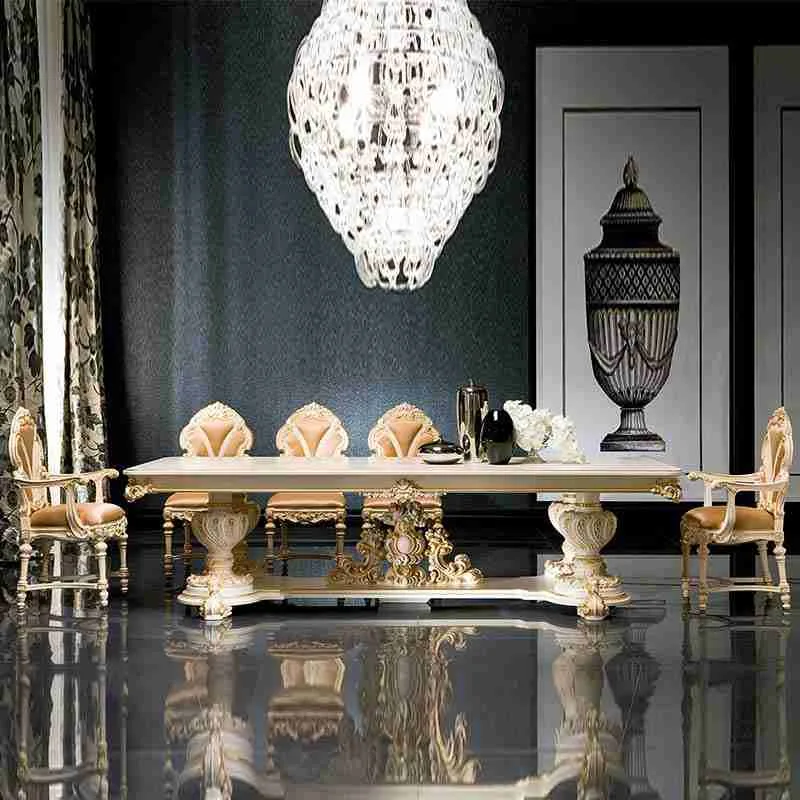 Hand-Painted Neoclassical Dining Table