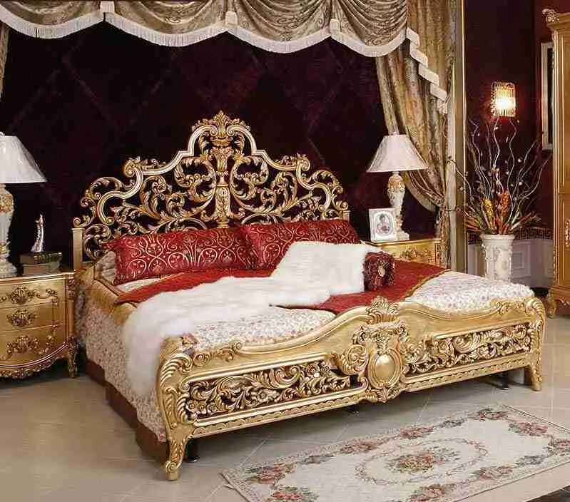 Luxury baroque bed frame