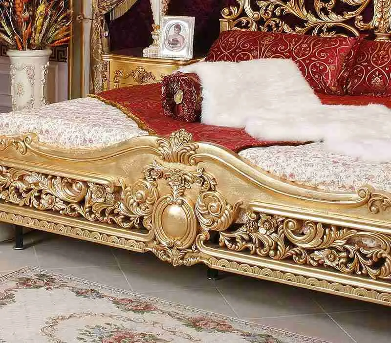 Luxury baroque bed frame material texture – Beds design
