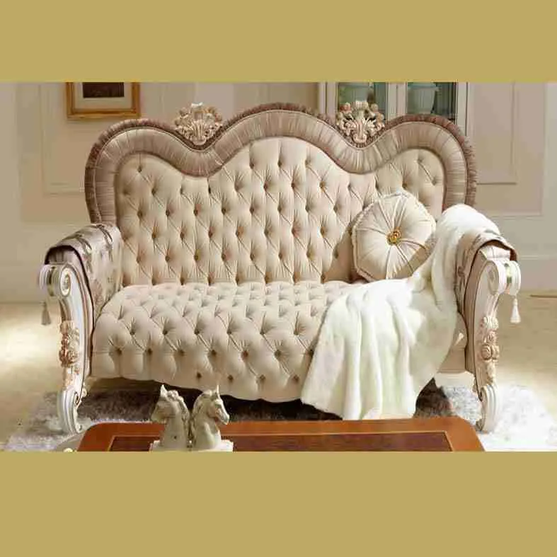 Luxury beige fabric couch craftsmanship close-up – Sofas & Couchs design
