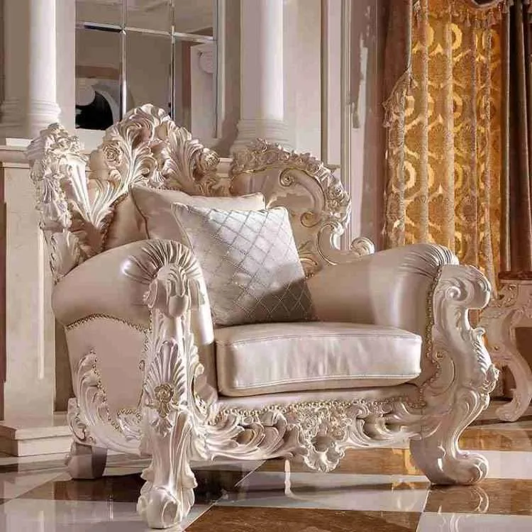Luxury beige leather couch - Image 2
