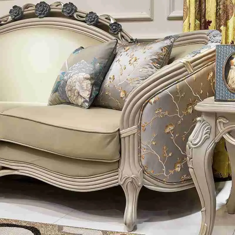 Luxury beige leather couch detail view – Sofas & Couchs design