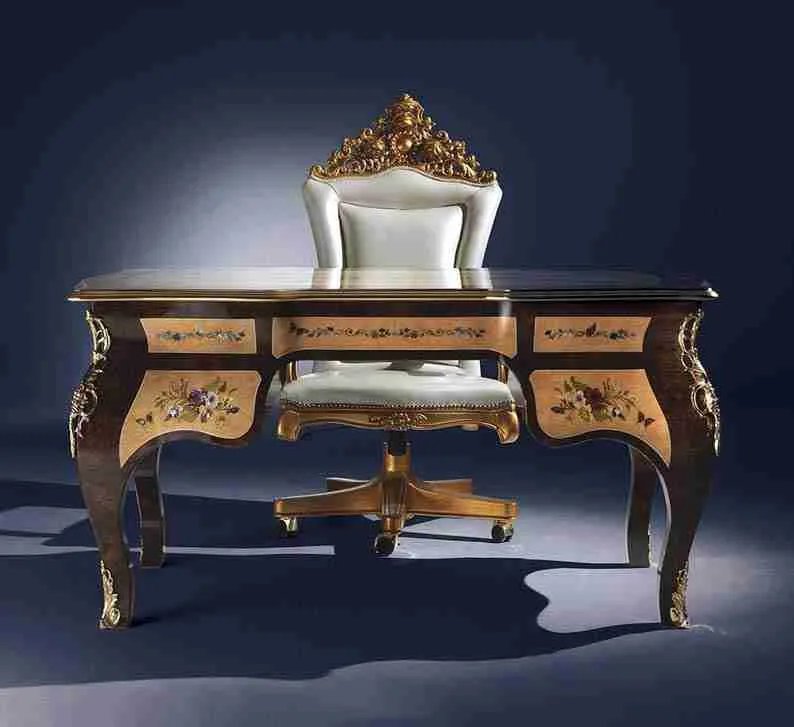 Vintage Wooden Desk Chair &ndash; Handcrafted Office Elegance