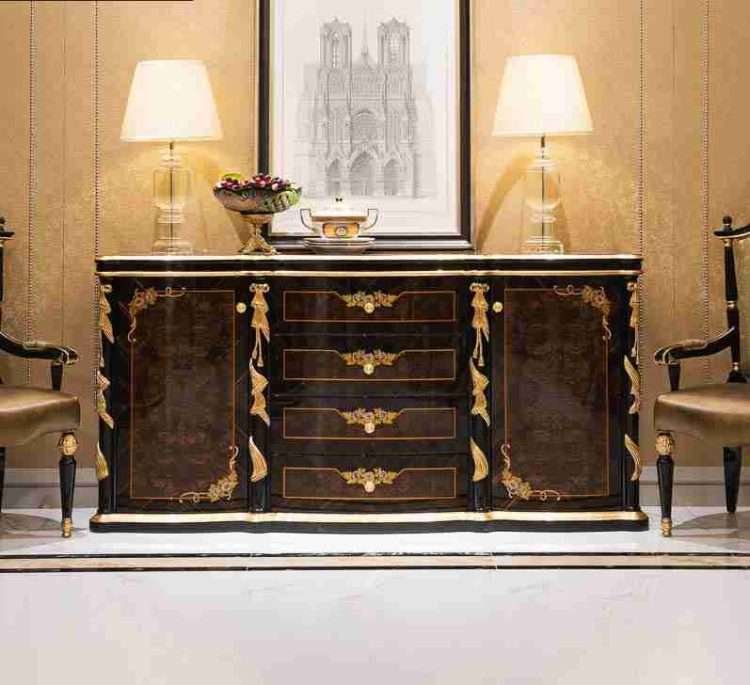 Luxury black console table