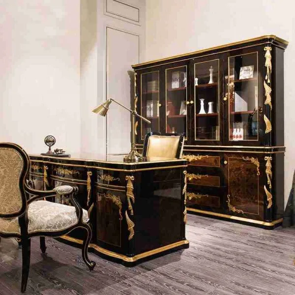 Luxury black home office desk
