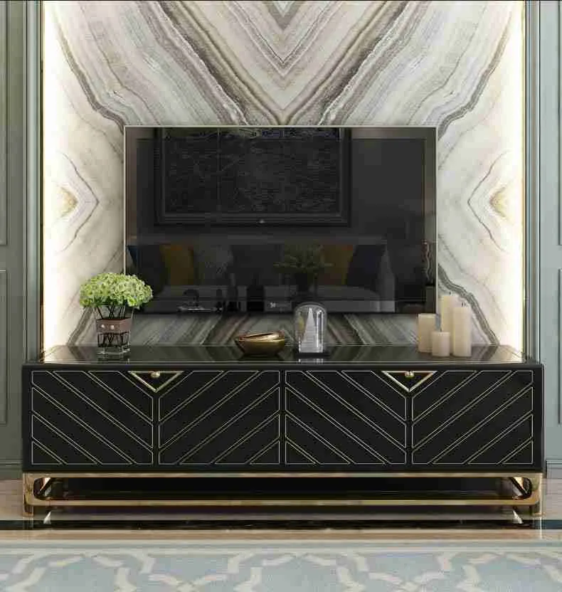 Black Modern TV Cabinets with Doors for Your Home