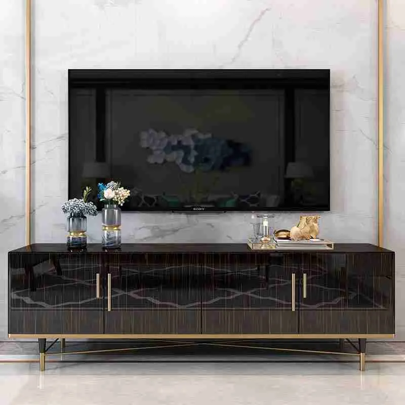 Mid-Century Modern TV Cabinet with Doors