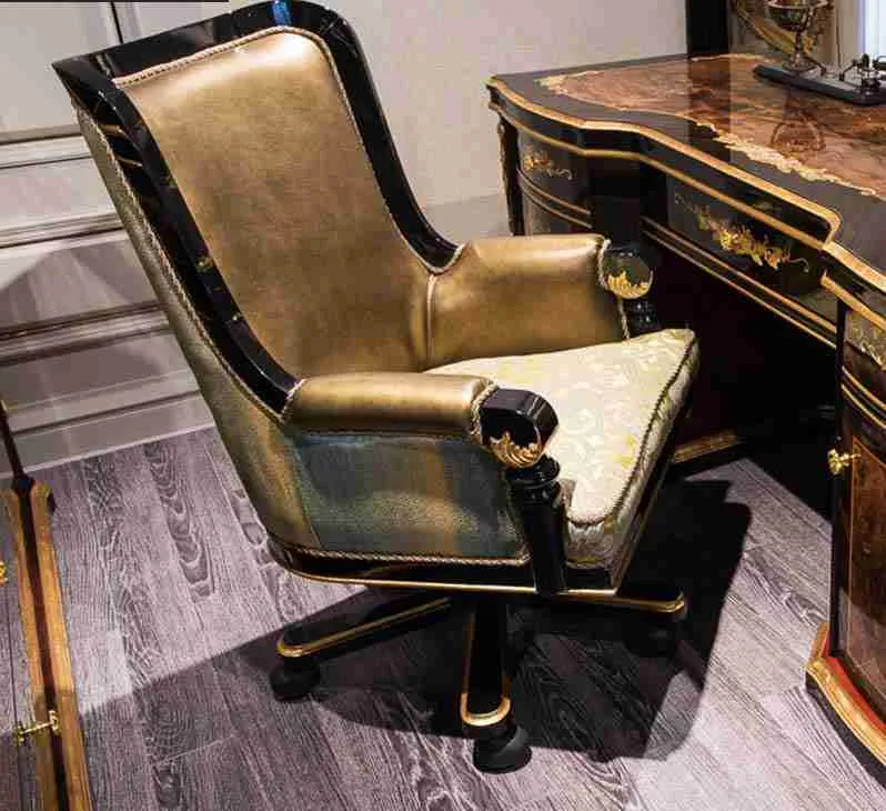 Empire Black Lacquer Executive Desk Set material texture – Office Space design