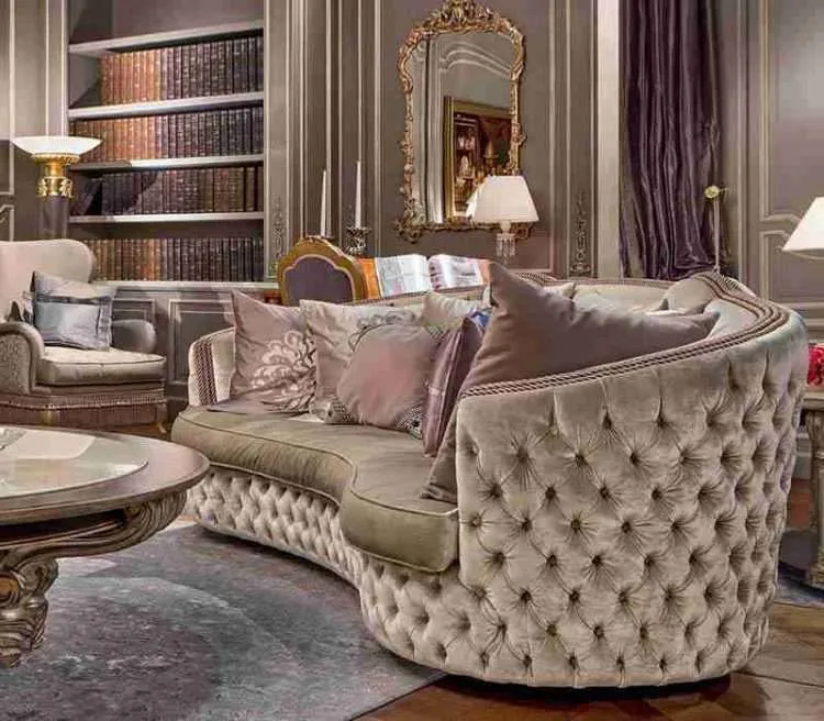 Luxury chenille fabric couch - Image 3