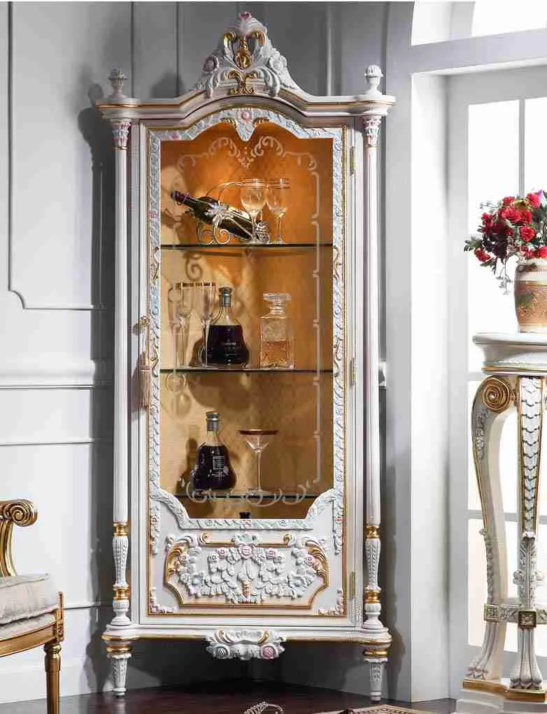 Display Cabinets Vintage Corner Display Cabinet | Enhance Your Home Decor Today – Exclusive Design by OE-FASHION Bespoke