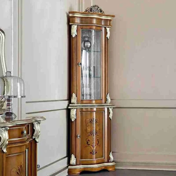 Custom Vintage Corner Display Case | Elegant & Functional