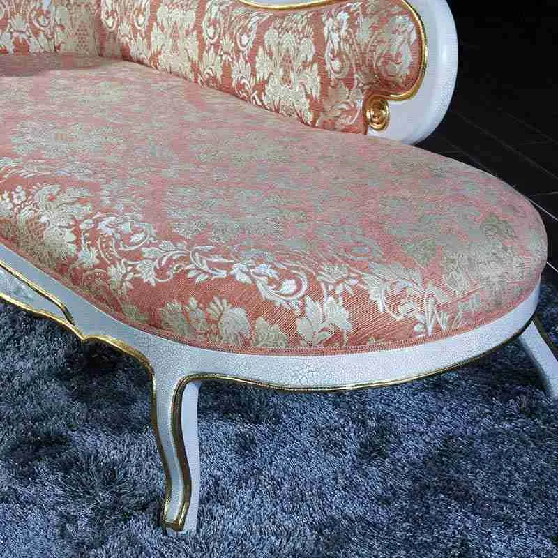 Rococo Floral Chaise Longue craftsmanship close-up – Accent Chairs design