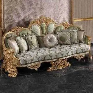 Antique Victorian Couches – Hand-Carved with Gold Leaf