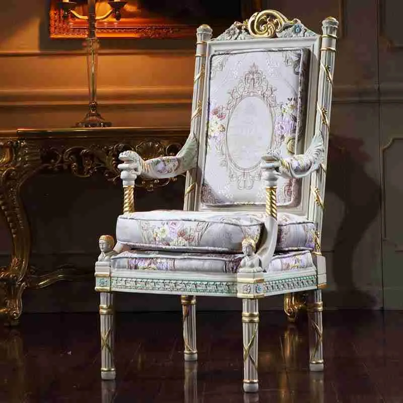 Neoclassical Carved Serpent Armchair
