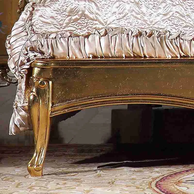 Baroque Gold-Leaf Bed craftsmanship close-up – Beds design