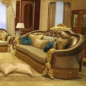 Luxury faux leather couch