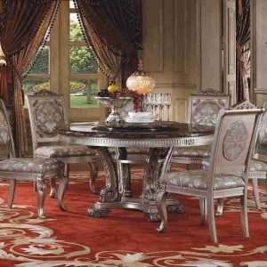 Luxury faux marble round dining table