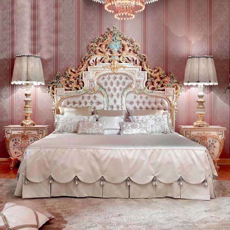 Rococo Polychrome Bed Assembly