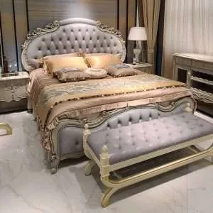 Luxury leather bed frame