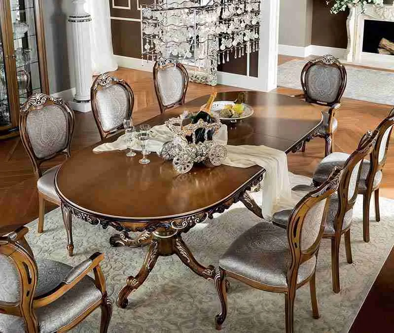 Luxury long oval dining table