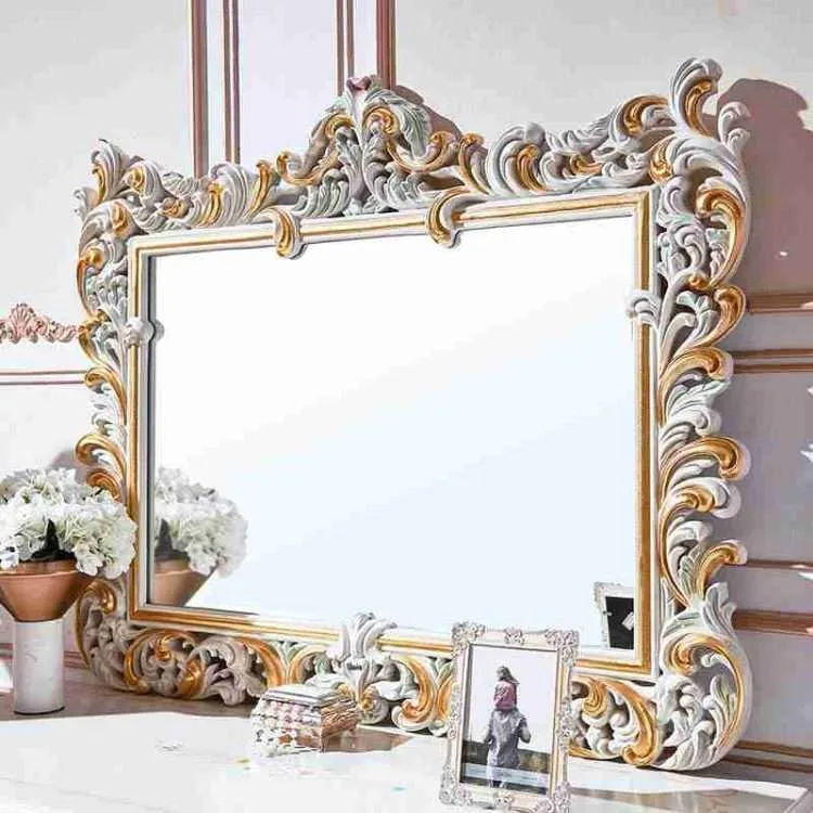 Stunning Vintage Makeup Vanity with Mirror and Drawers - Image 2