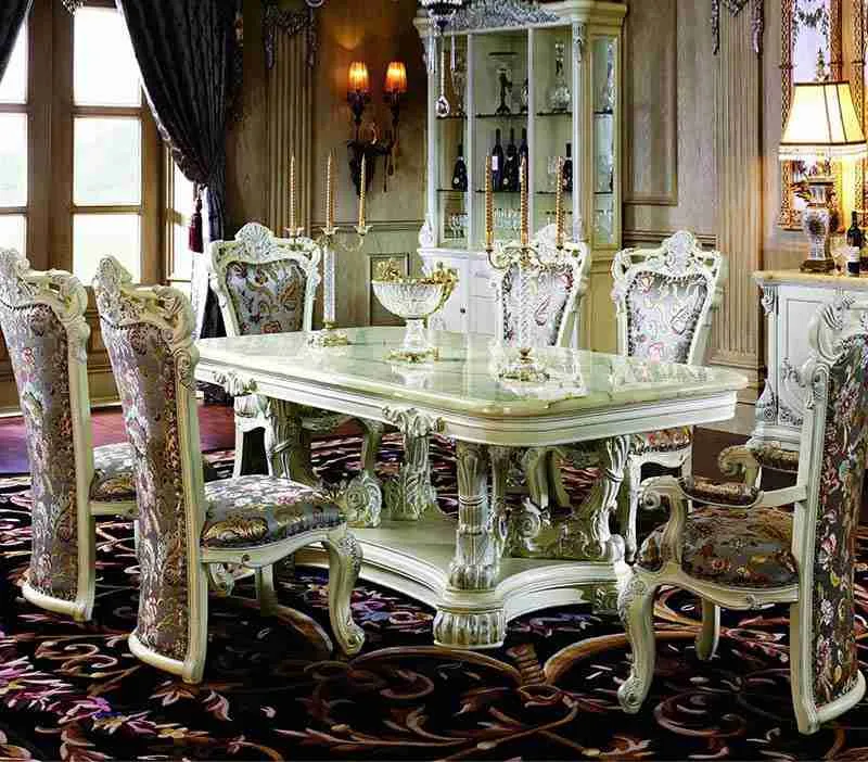 Neo-Baroque Onyx Dining Suite