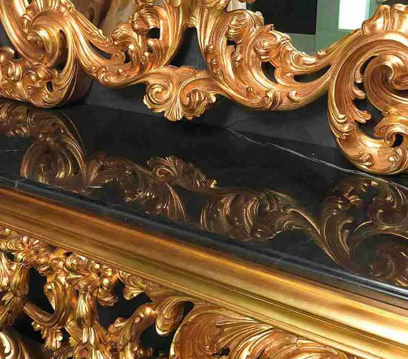 Luxury mirrored console table material texture – Console tables design