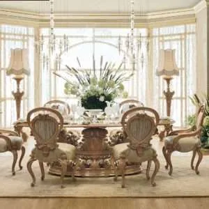 An oval dining table is as good as a rectangular one, except that it appears visually light. The curved edges take credit for this and make it a perfect option where kids are on the go. You won't have to worry about children bumping into the edges with this one!