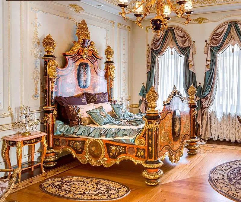 Transform Your Bedroom with a Carved Wood Bed Frame detail view – Beds design