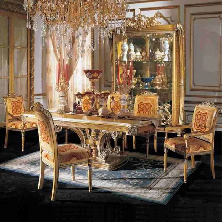 Luxury rectangular dining table set