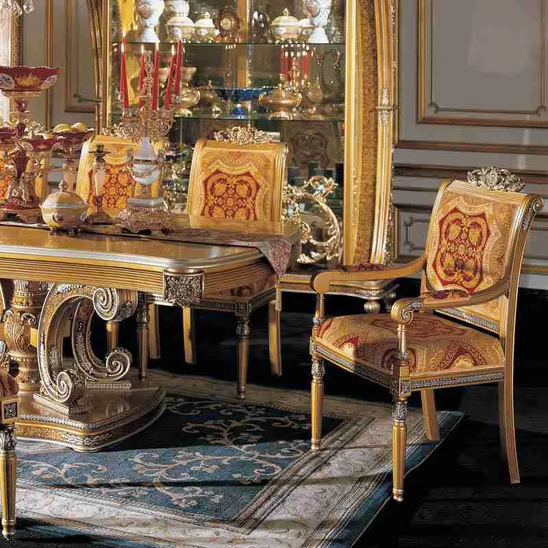 Luxury rectangular dining table set detail view – Dining tables design for Dining Room Ensemble
