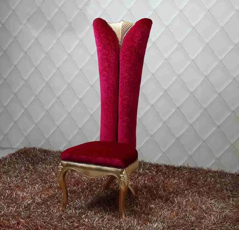 Luxury red chair for bedroom detail view – Accent Chairs design for Dining Room Ensemble