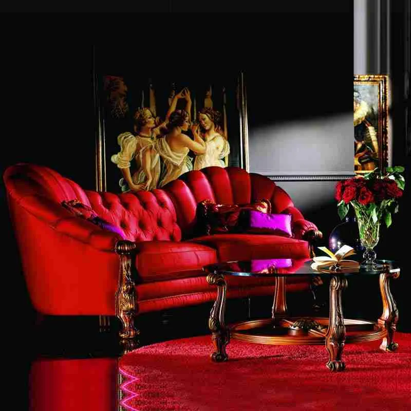 Luxury red couch living room