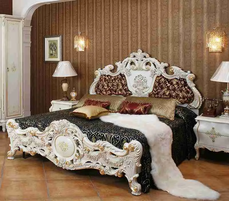 Luxury rococo bed frame
