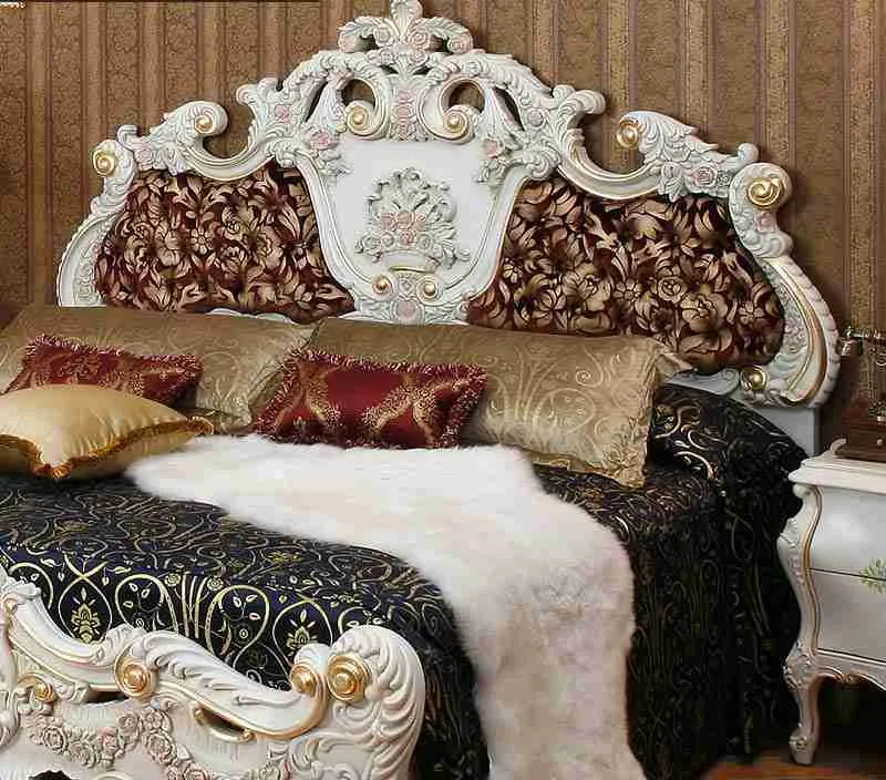 Luxury rococo bed frame material texture – Beds design