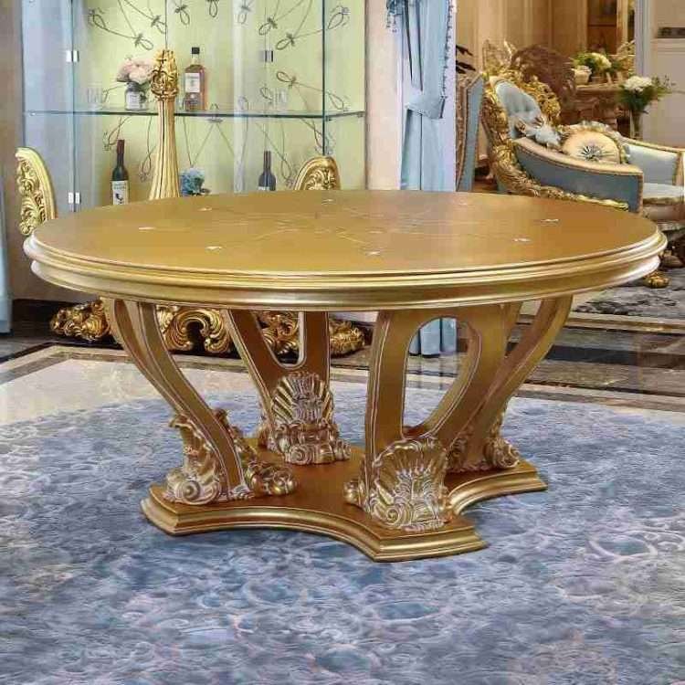 Luxury round dining table and chair 1