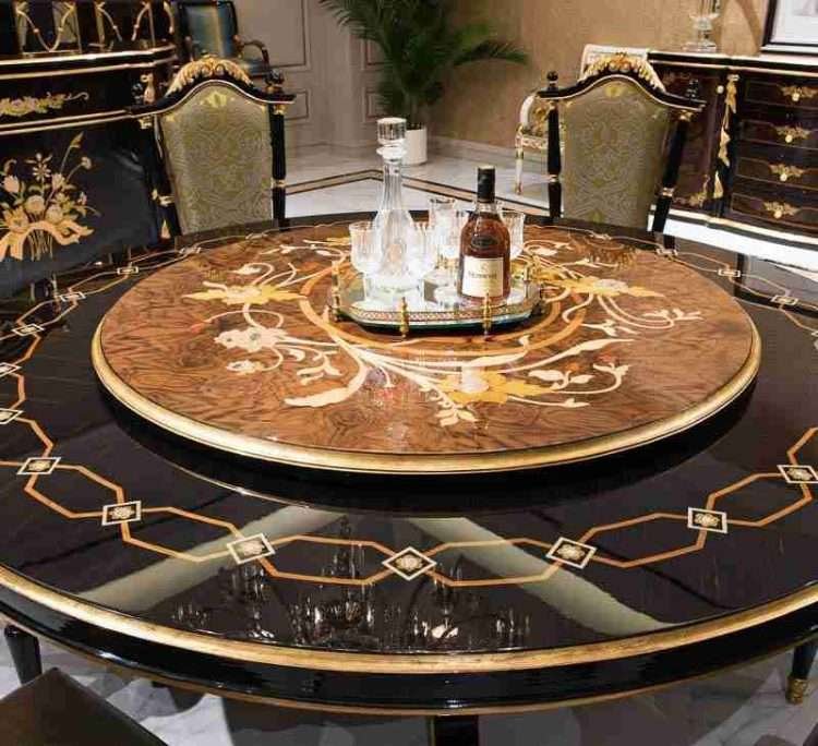 Luxury round dining table set for 6 3