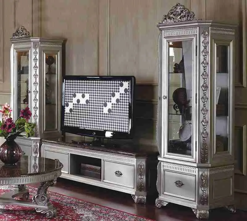 Luxury rustic antique tv stand