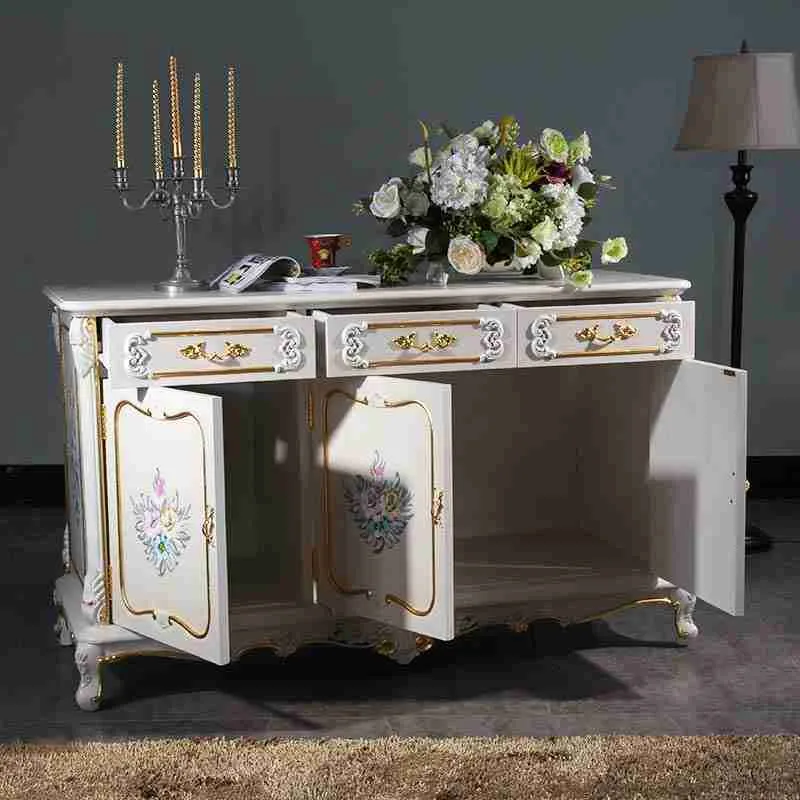 Custom Vintage French Buffet Sideboard | Elevate Your Dining craftsmanship close-up – Console tables design