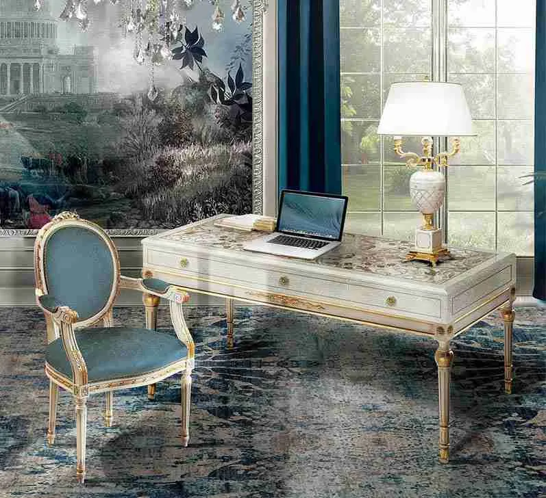 Architectural Neoclassical Writing Desk Assembly