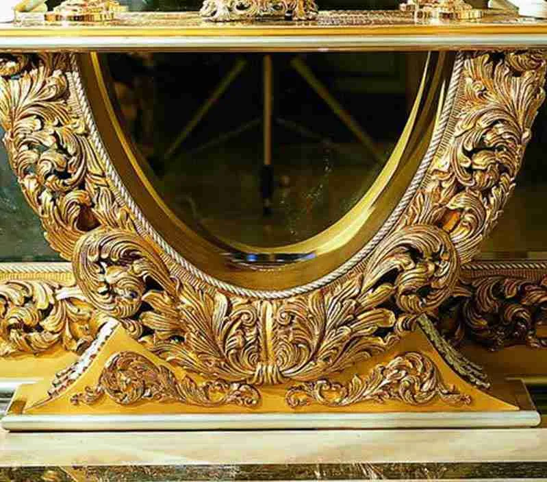 Luxury solid wood console table detail view – Console tables design