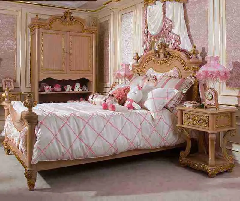 Luxury solid wood kid bed