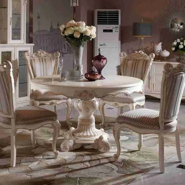 Custom Solid Wood Round Dining Table Set for 6 | Order Now