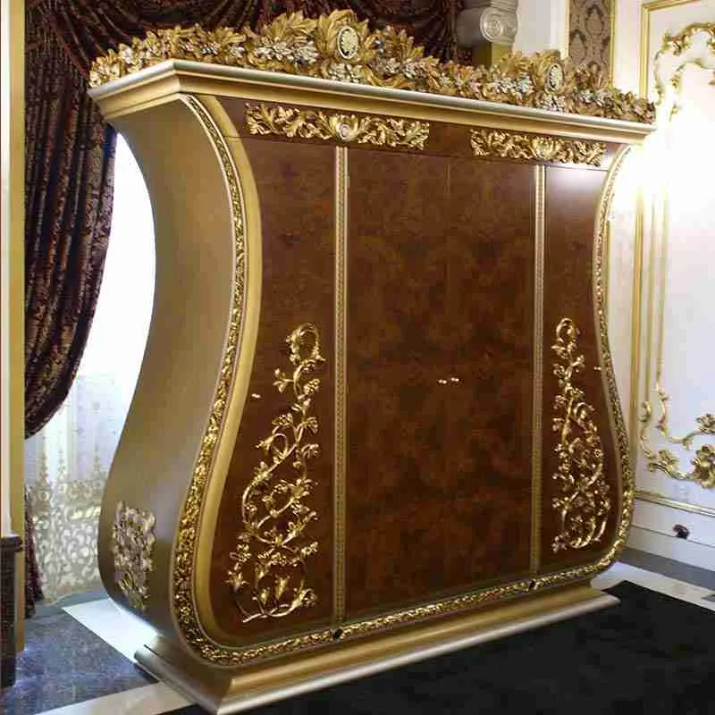 Luxury solid wood wardrobe closet detail view – Wardrobes design